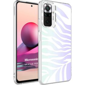 Microsonic Xiaomi Redmi Note 10 Pro Max Braille Feel Desenli Zebra Cep Telefonu Kılıfı