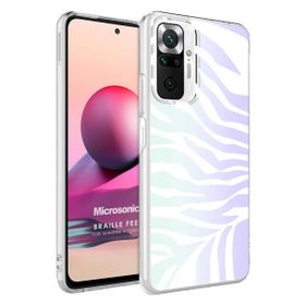 Microsonic Xiaomi Redmi Note 10 Pro Max Braille Feel Desenli Zebra Cep Telefonu Kılıfı