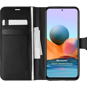 Microsonic Xiaomi Redmi Note 10 Pro Max Delux Leather Wallet Siyah Kılıf