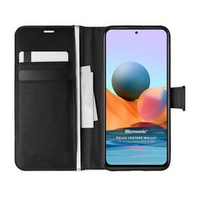 Microsonic Xiaomi Redmi Note 10 Pro Max Delux Leather Wallet Siyah Kılıf