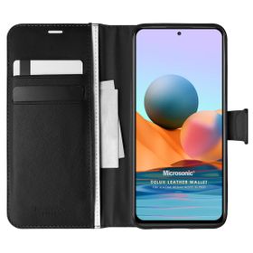 Microsonic Xiaomi Redmi Note 10 Pro Max Delux Leather Wallet Siyah Kılıf