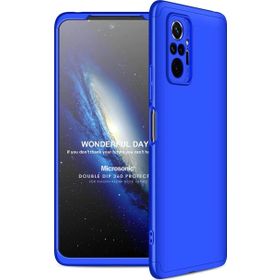 Microsonic Xiaomi Redmi Note 10 Pro Max Double Dip 360 Protective Mavi Cep Telefonu Kılıfı