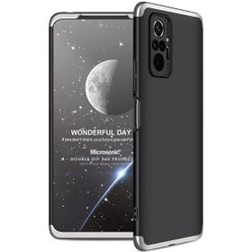 Microsonic Xiaomi Redmi Note 10 Pro Max Double Dip 360 Protective Siyah Gri Cep Telefonu Kılıfı