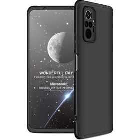 Microsonic Xiaomi Redmi Note 10 Pro Max Double Dip 360 Protective Siyah Kılıf