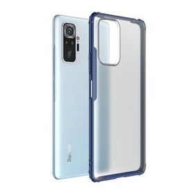 Microsonic Xiaomi Redmi Note 10 Pro Max Frosted Frame Lacivert Cep Telefonu Kılıfı