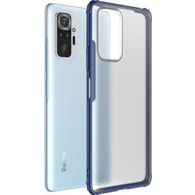 Microsonic Xiaomi Redmi Note 10 Pro Max Frosted Frame Lacivert Cep Telefonu Kılıfı