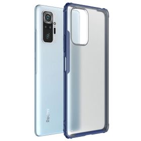 Microsonic Xiaomi Redmi Note 10 Pro Max Frosted Frame Lacivert Cep Telefonu Kılıfı