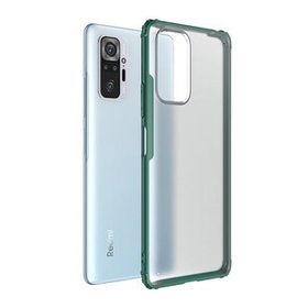 Microsonic Xiaomi Redmi Note 10 Pro Max Frosted Frame Yeşil Cep Telefonu Kılıfı