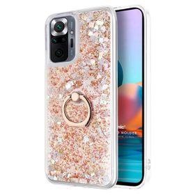 Microsonic Xiaomi Redmi Note 10 Pro Max Glitter Liquid Holder Gold Cep Telefonu Kılıfı