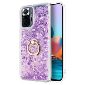 Microsonic Xiaomi Redmi Note 10 Pro Max Glitter Liquid Holder Mor Cep Telefonu Kılıfı