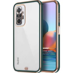 Microsonic Xiaomi Redmi Note 10 Pro Max Laser Plated Soft Koyu Yeşil Cep Telefonu Kılıfı