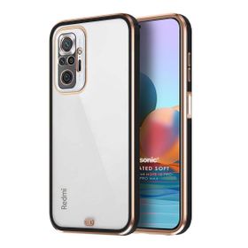 Microsonic Xiaomi Redmi Note 10 Pro Max Laser Plated Soft Siyah Kılıf