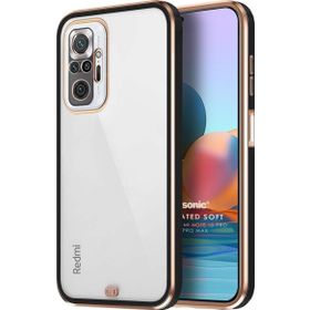 Microsonic Xiaomi Redmi Note 10 Pro Max Laser Plated Soft Siyah Kılıf