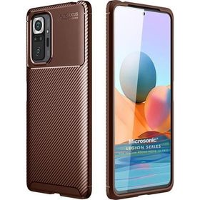Microsonic Xiaomi Redmi Note 10 Pro Max Legion Series Kahverengi Cep Telefonu Kılıfı