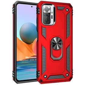 Microsonic Xiaomi Redmi Note 10 Pro Max Military Ring Holder Cep Telefonu Kılıfı