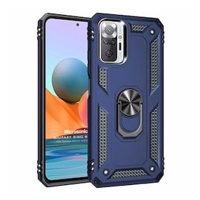 Microsonic Xiaomi Redmi Note 10 Pro Max Military Ring Holder Lacivert Cep Telefonu Kılıfı