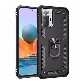 Microsonic Xiaomi Redmi Note 10 Pro Max Military Ring Holder Siyah Kılıf