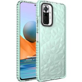 Microsonic Xiaomi Redmi Note 10 Pro Max Prism Hybrid Yeşil Cep Telefonu Kılıfı