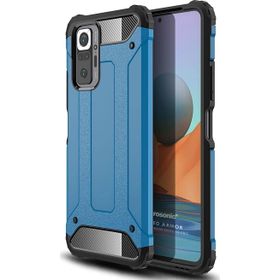 Microsonic Xiaomi Redmi Note 10 Pro Max Rugged Armor Mavi Cep Telefonu Kılıfı