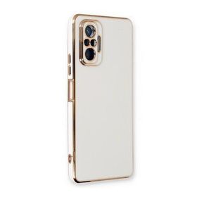 Microsonic Xiaomi Redmi Note 10 Pro Olive Plated Beyaz Cep Telefonu Kılıfı