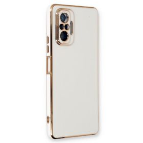 Microsonic Xiaomi Redmi Note 10 Pro Olive Plated Beyaz Cep Telefonu Kılıfı