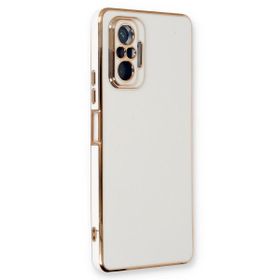 Microsonic Xiaomi Redmi Note 10 Pro Olive Plated Beyaz Cep Telefonu Kılıfı