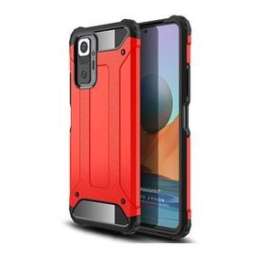 Microsonic Xiaomi Redmi Note 10 Pro Rugged Armor Kırmızı Cep Telefonu Kılıfı