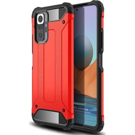 Microsonic Xiaomi Redmi Note 10 Pro Rugged Armor Kırmızı Cep Telefonu Kılıfı