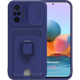 Microsonic Xiaomi Redmi Note 10 Pro Silicone Lacivert Cep Telefonu Kılıfı