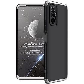 Microsonic Xiaomi Redmi Note 10 Pro Siyah Gri Double Dip 360 Telefon Kılıfı