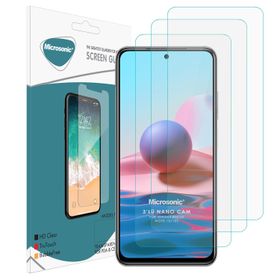 Microsonic Xiaomi Redmi Note 10 Screen Protector Nano Glass 3 Adet Cam Ekran Koruyucu