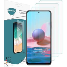 Microsonic Xiaomi Redmi Note 10 Screen Protector Nano Glass 3 Adet Cam Ekran Koruyucu