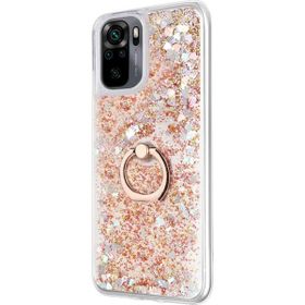 Microsonic Xiaomi Redmi Note 10S Glitter Liquid Holder Gold Kılıf