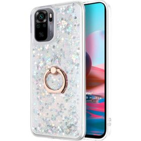 Microsonic Xiaomi Redmi Note 10S Glitter Liquid Holder Gümüş Kılıf