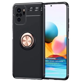 Microsonic Xiaomi Redmi Note 10S Kickstand Ring Holder Siyah Kılıf