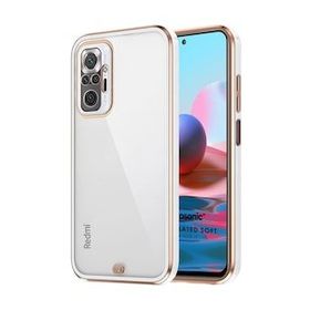 Microsonic Xiaomi Redmi Note 10S Laser Plated Soft Beyaz Kılıf