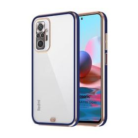 Microsonic Xiaomi Redmi Note 10S Laser Plated Soft Lacivert Kılıf