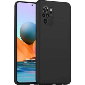 Microsonic Xiaomi Redmi Note 10S Matte Silicone Siyah Kılıf