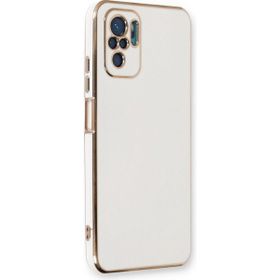 Microsonic Xiaomi Redmi Note 10S Olive Plated Beyaz Cep Telefonu Kılıfı