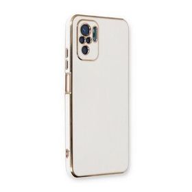 Microsonic Xiaomi Redmi Note 10S Olive Plated Beyaz Cep Telefonu Kılıfı