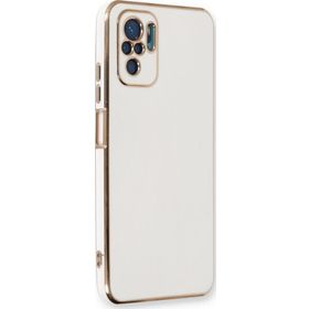 Microsonic Xiaomi Redmi Note 10S Olive Plated Beyaz Cep Telefonu Kılıfı