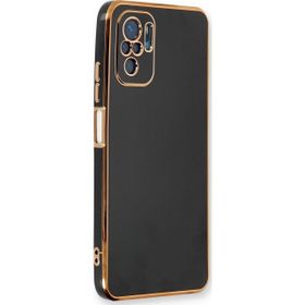 Microsonic Xiaomi Redmi Note 10S Olive Plated Siyah Cep Telefonu Kılıfı