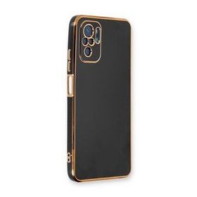 Microsonic Xiaomi Redmi Note 10S Olive Plated Siyah Cep Telefonu Kılıfı
