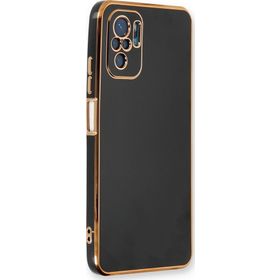 Microsonic Xiaomi Redmi Note 10S Olive Plated Siyah Cep Telefonu Kılıfı