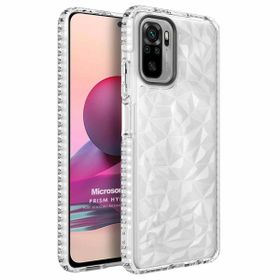Microsonic Xiaomi Redmi Note 10S Prism Hybrid Şeffaf Cep Telefonu Kılıfı