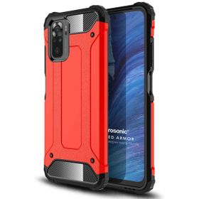 Microsonic Xiaomi Redmi Note 10S Rugged Armor Kırmızı Cep Telefonu Kılıfı