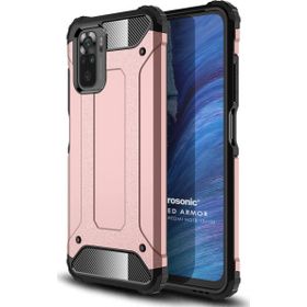 Microsonic Xiaomi Redmi Note 10S Rugged Armor Rose Gold Cep Telefonu Kılıfı