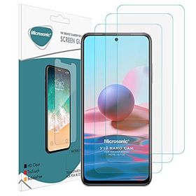 Microsonic Xiaomi Redmi Note 10S Screen Protector Nano Glass 3 Adet Cam Ekran Koruyucu