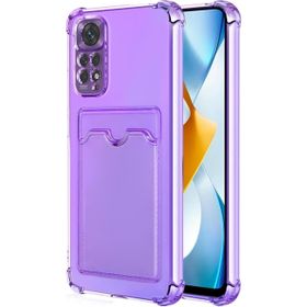 Microsonic Xiaomi Redmi Note 11 Card Slot Shock Lila Cep Telefonu Kılıfı