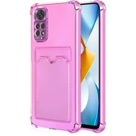 Microsonic Xiaomi Redmi Note 11 Card Slot Shock Pembe Cep Telefonu Kılıfı
